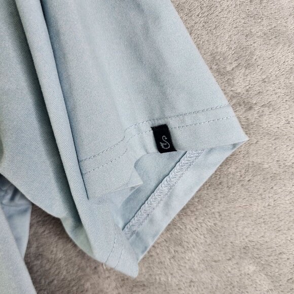 Mens Swannies Golf Polo Shirt Light Blue Short Sleeve Size L - Picture 8 of 11